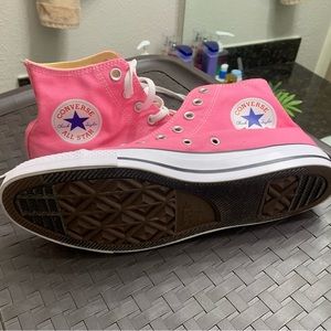 Converse All-Star women’s size 11 high tops, new without tags, never worn, pink